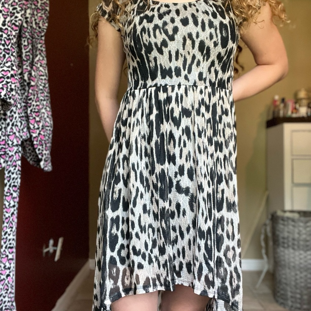 Cheetah Print High-Low dress